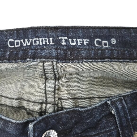 Cowgirl Tuff Co. Womens Dark Wash Bootcut Jeans 38 Denim Pants 37" Inseam - Picture 5 of 7